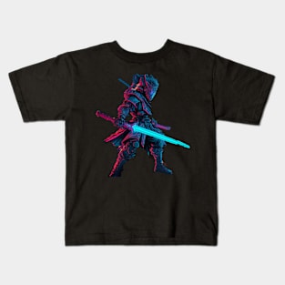 Futuristic samurai design Kids T-Shirt